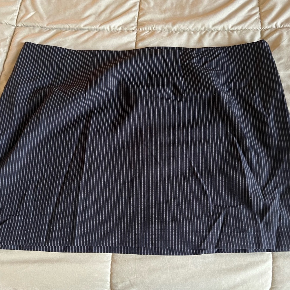 No Boundaries Black and White Striped Skirt